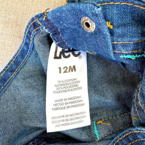 Lee, Overall, Blue, Denim, Shorts, Size 12 Months - Picture 3 of 3
